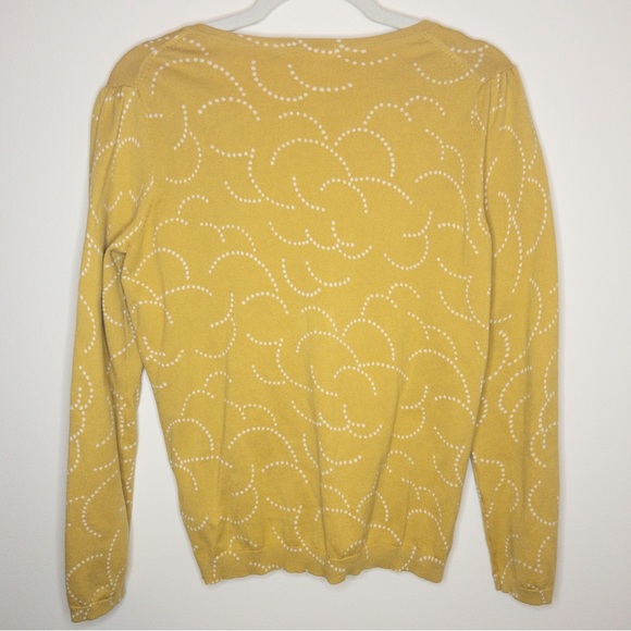 Boden Crew Neck Polka Dot Pattern Button Up Cardigan - Picture 5 of 6